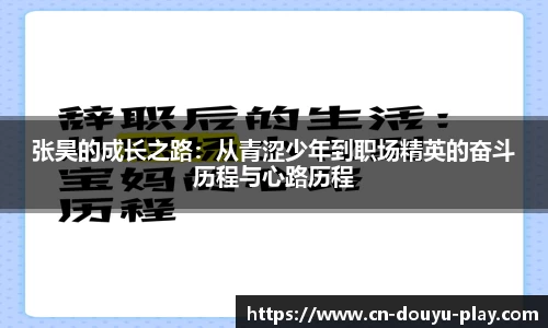 张昊的成长之路：从青涩少年到职场精英的奋斗历程与心路历程