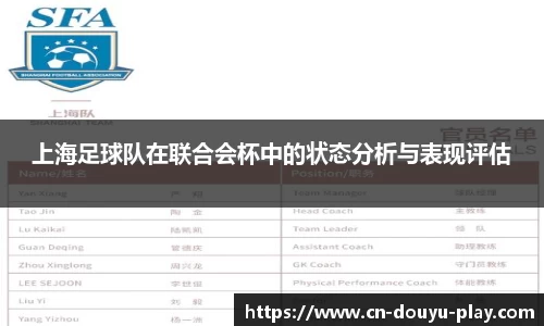 上海足球队在联合会杯中的状态分析与表现评估